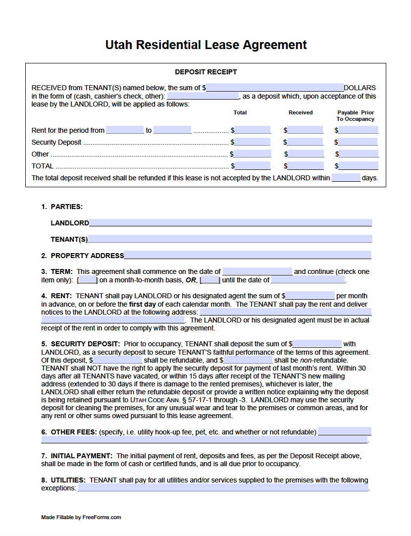 residential lease form