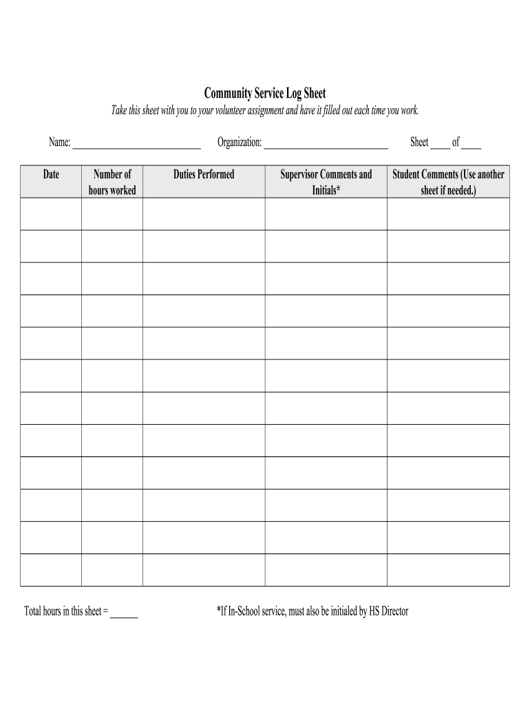 Habitat For Humanity Community Service Hours Form Fill Online Printable Fillable Blank PdfFiller