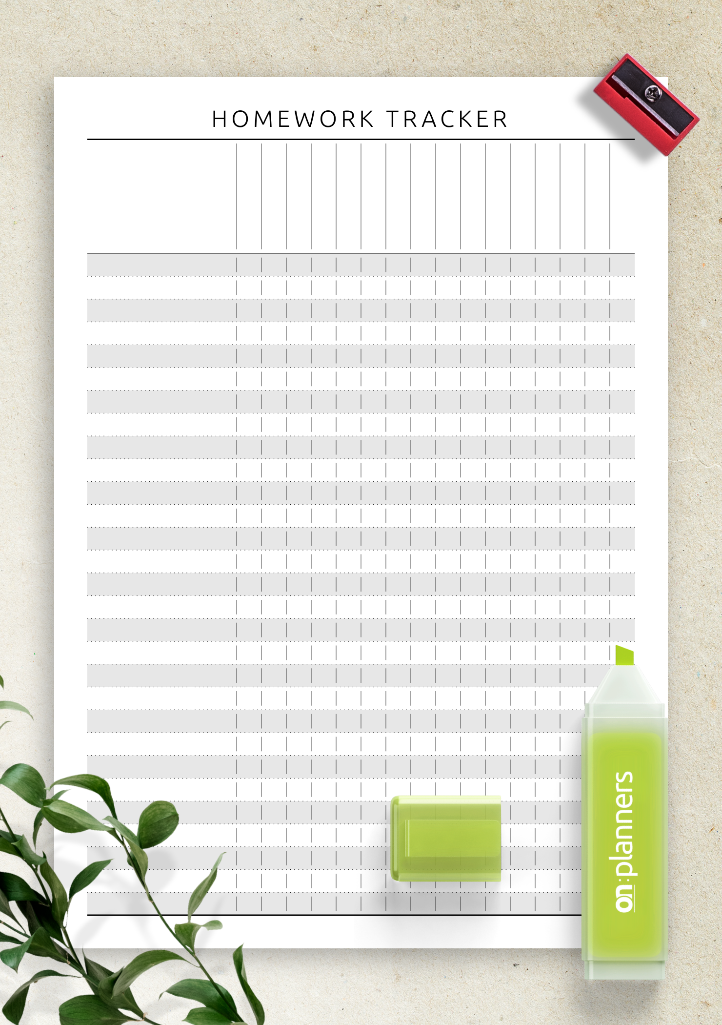 Homework Tracker Template Keep Tasks Clear And Organized