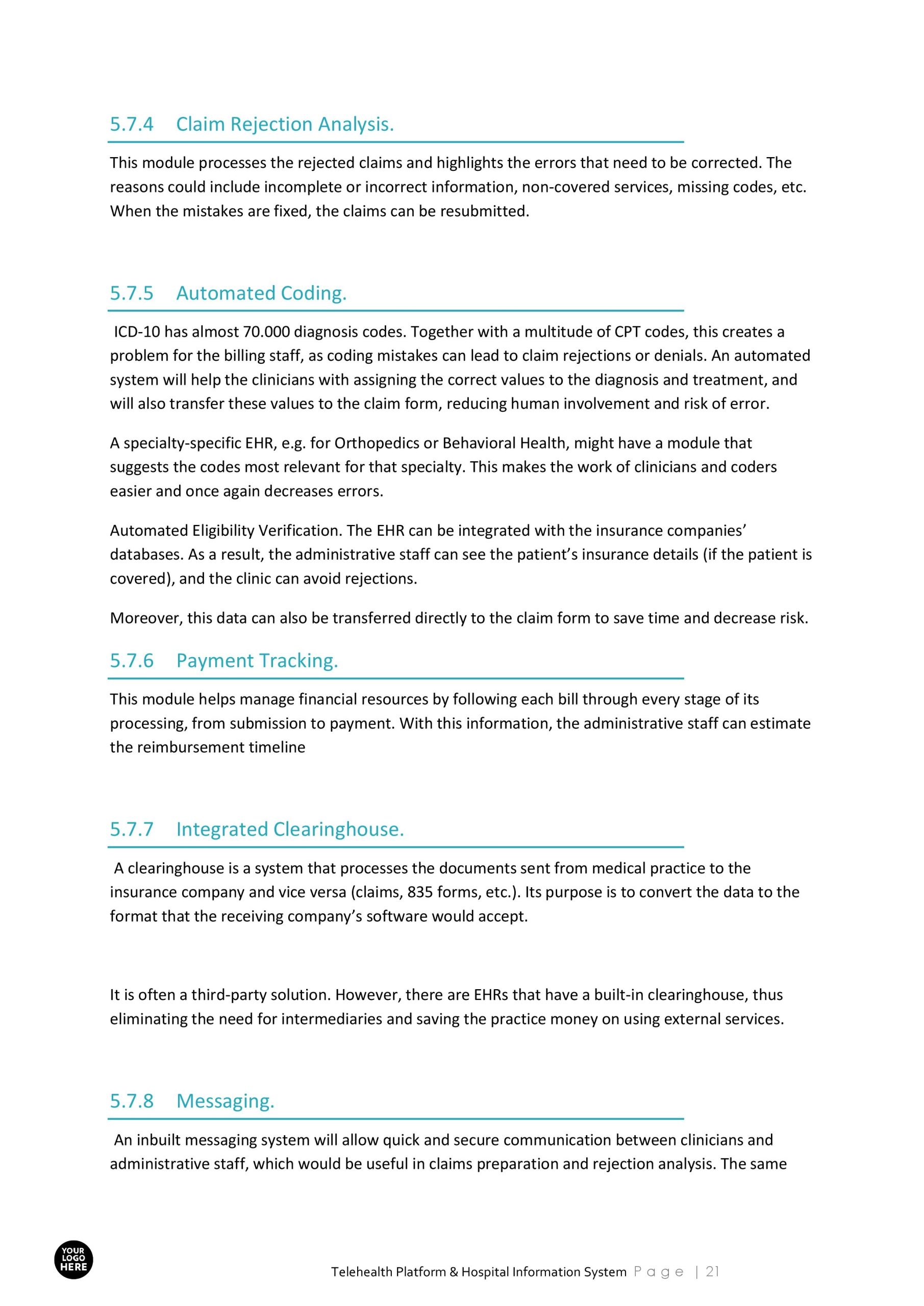 Hospital Information System Business Proposal Template RFPLY Proposal Templates