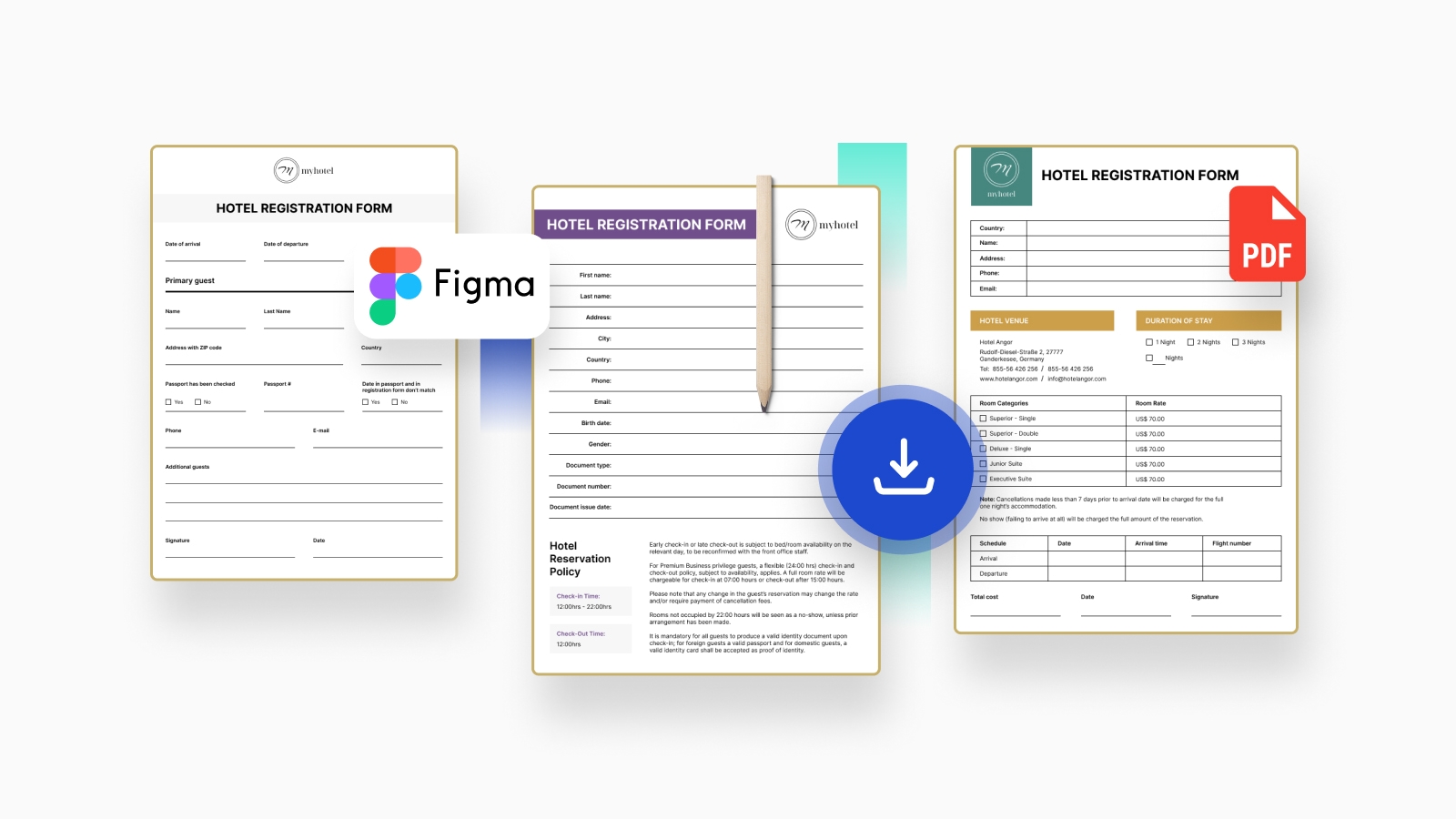 Hotel Reservation Cards Check In Forms Printable Hotel Templates BNBForms Hotel Reservation Cards Check In Forms Printable Hotel Templates BNBForms