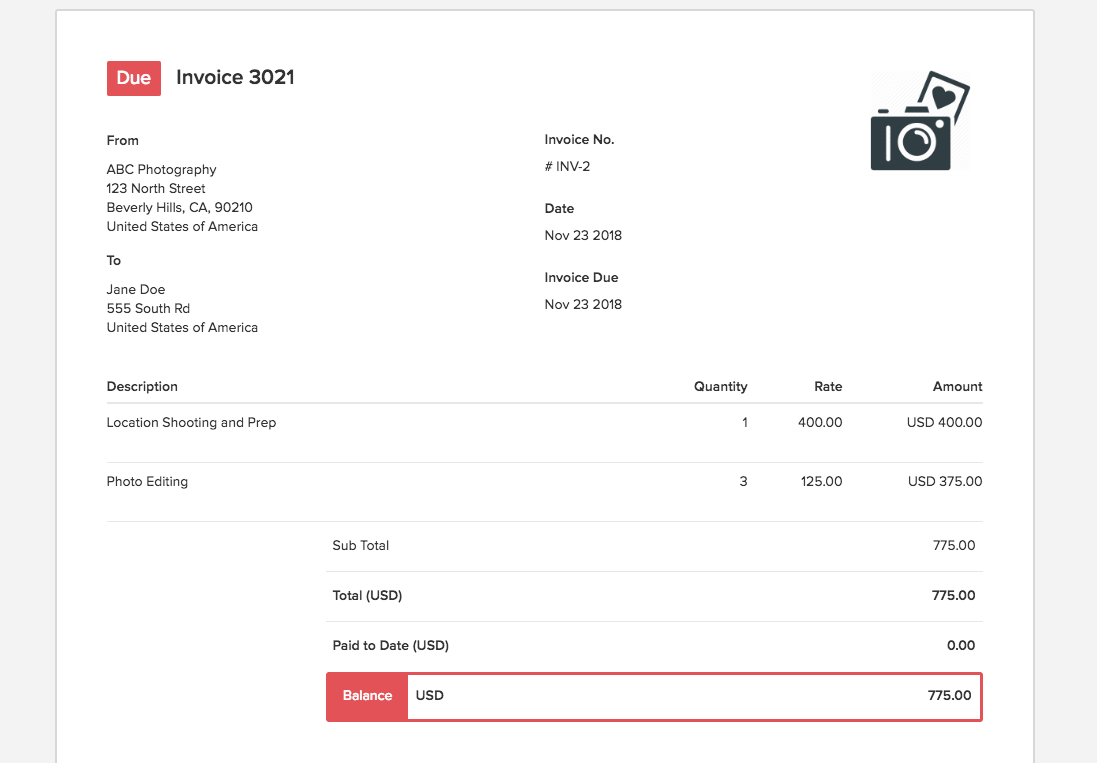 How To Create A Photography Invoice Templates Examples How To Create A Photography Invoice Templates Examples