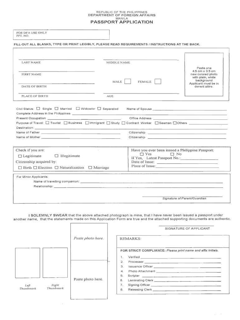 How To Edit Passport Application Form Fill Out Sign Online DocHub