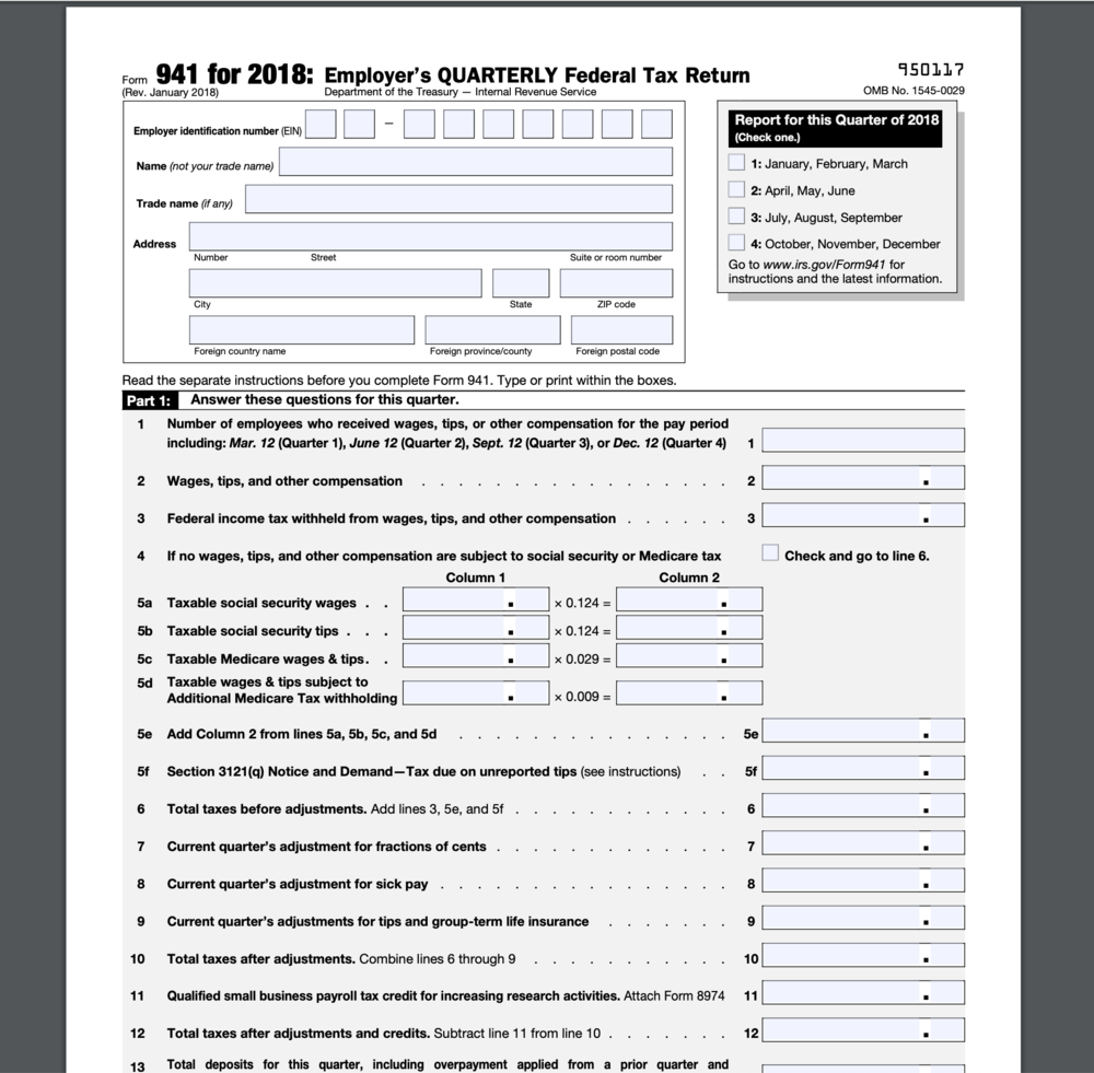 How To Fill Out Form 941 EXCOL LLC How To Fill Out Form 941 EXCOL LLC