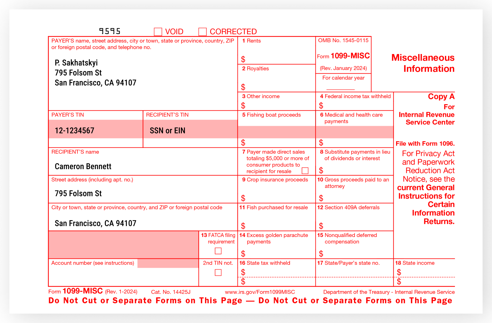1099 printable tax form