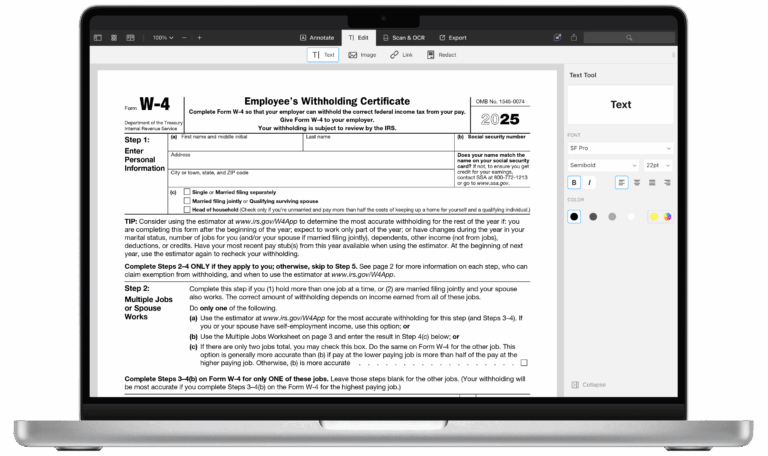 How To Fill Out IRS W4 Form 2025 PDF PDF Expert
