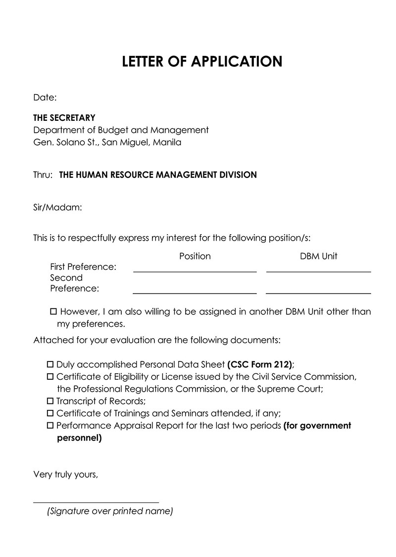 How To Write A Job Application Letter 30 Best Examples 