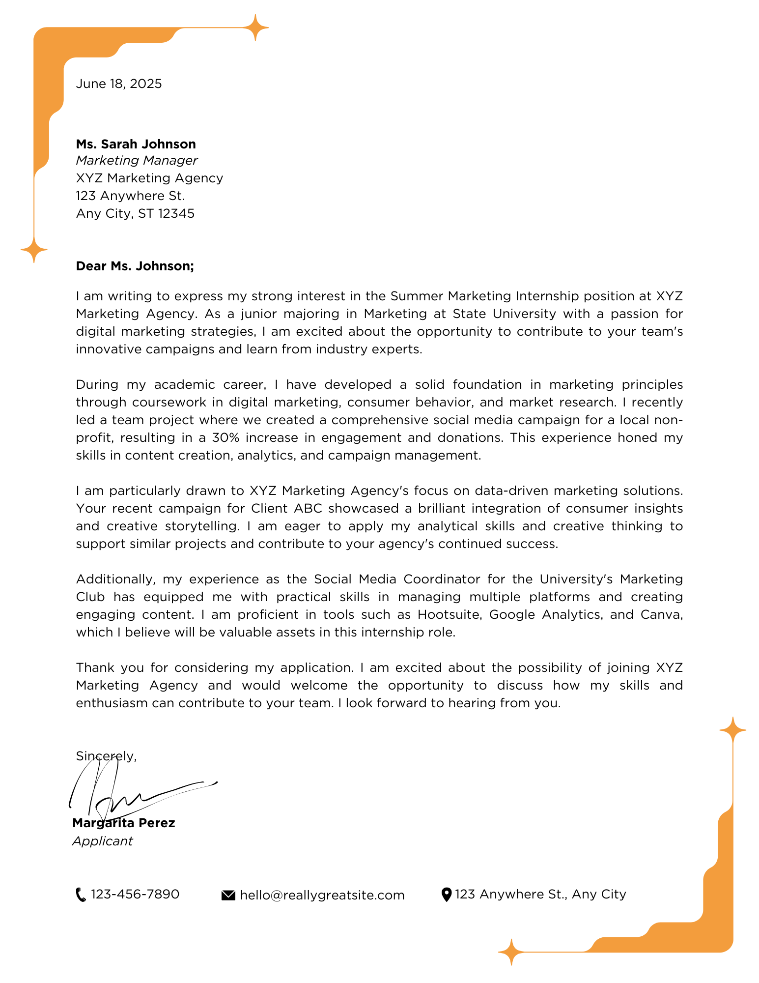 How To Write An Internship Cover Letter Tips And Examples Listening