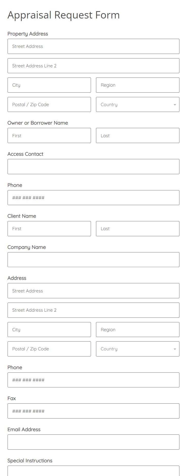 HR Request Form Templates 123FormBuilder