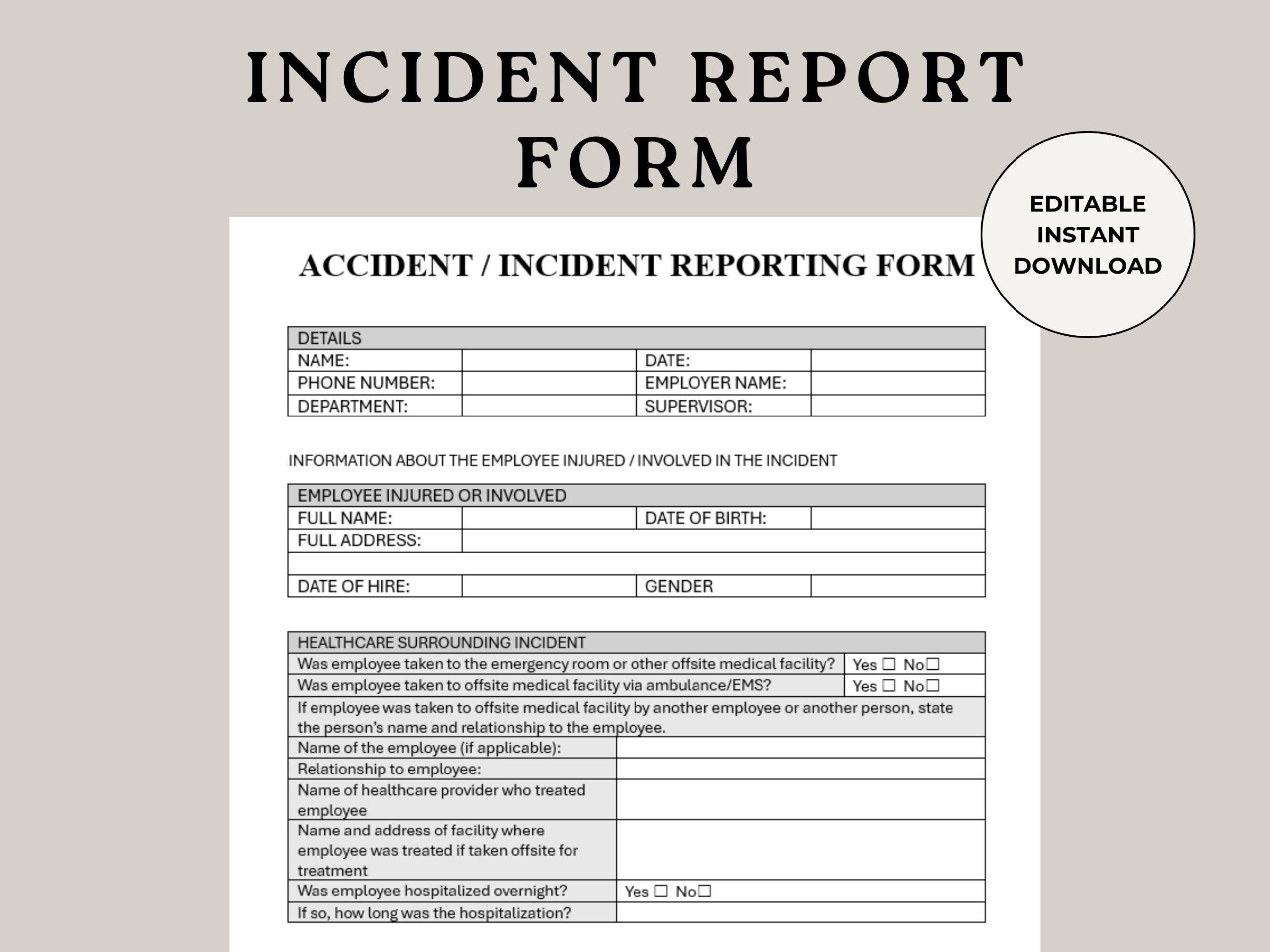 accident report form