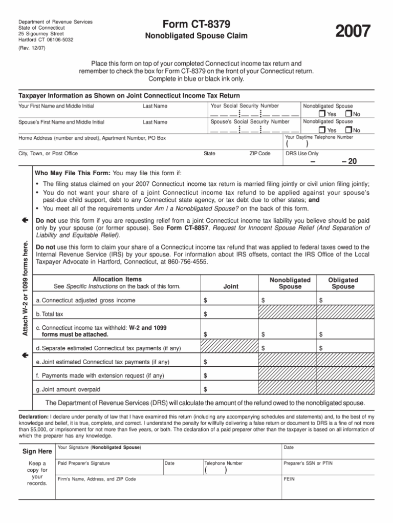 Injured Spouse Form Fill Out Sign Online DocHub