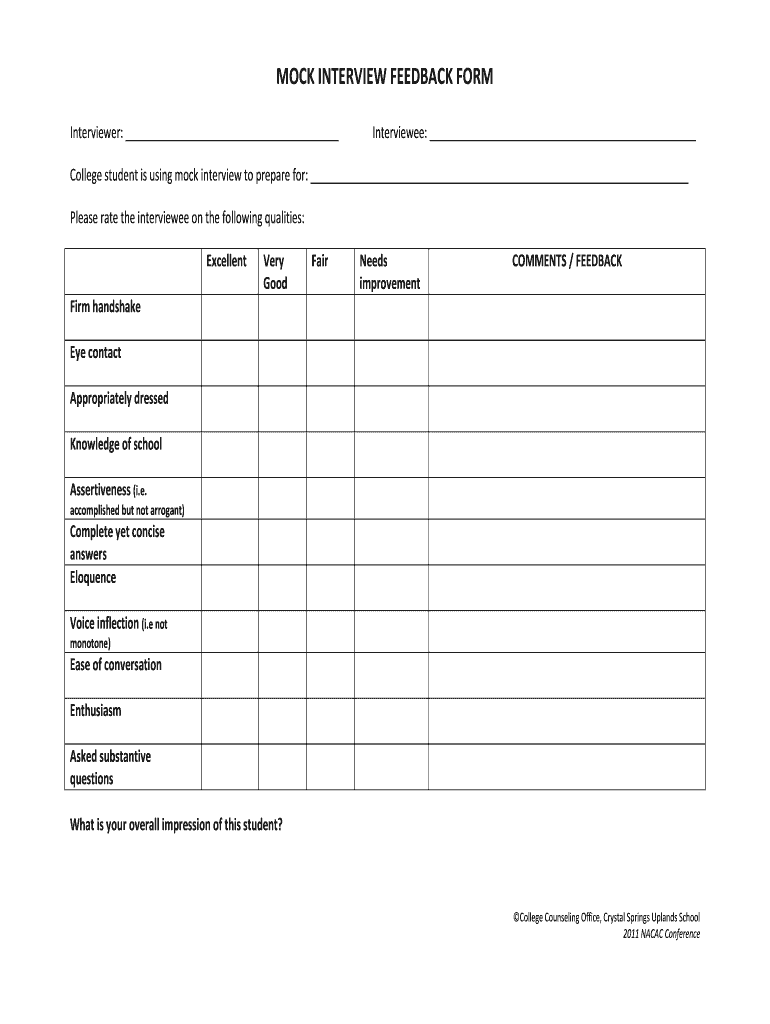 Interview Feedback Template Fill Out Sign Online DocHub