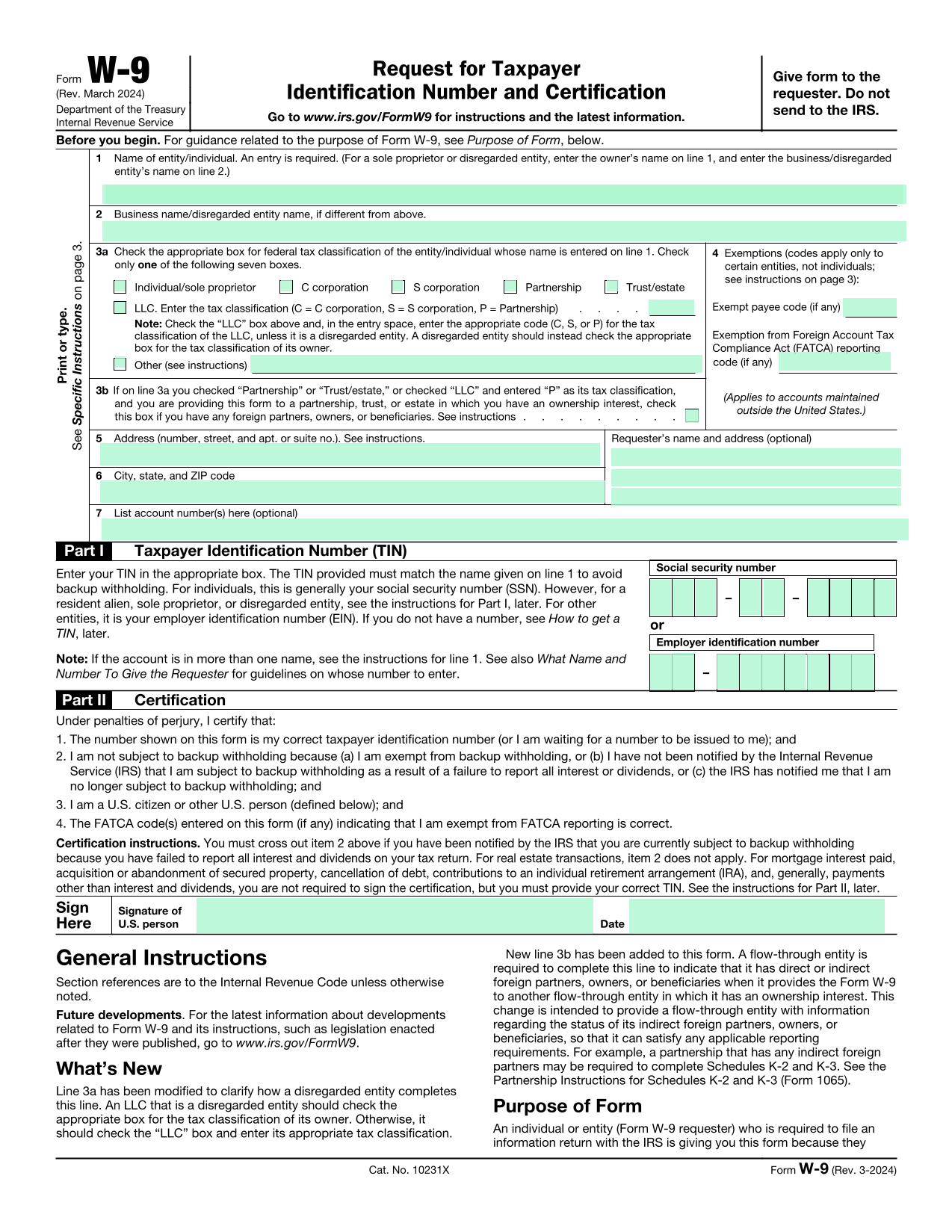 printable w9 tax form printable w9 tax form