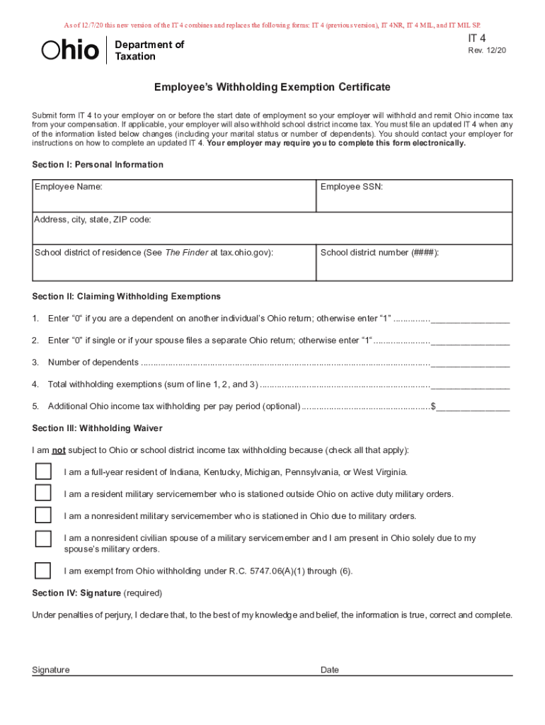 It4 Form Fill Out Sign Online DocHub