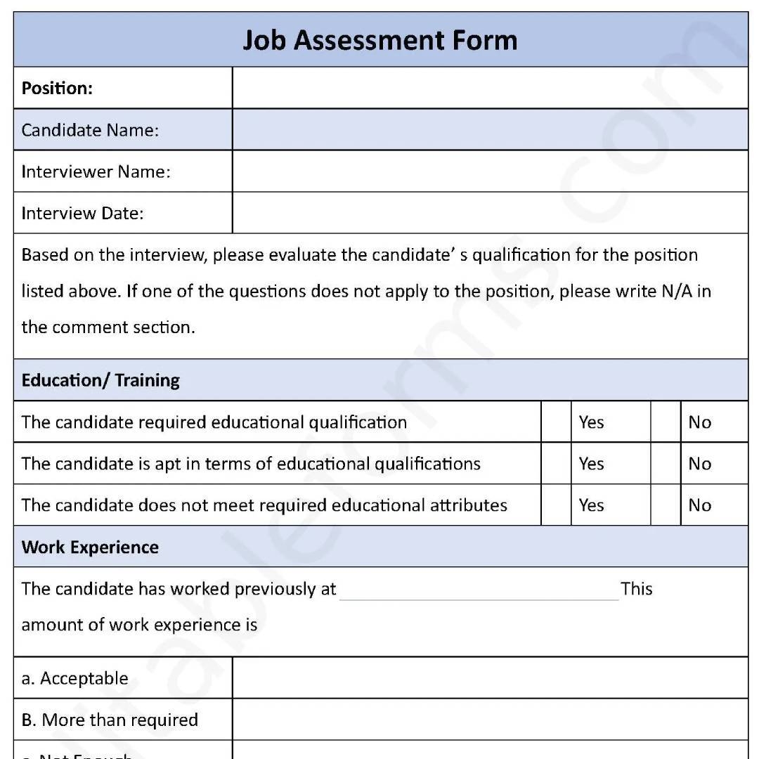 Job Assessment Fillable PDF Form Editable Forms s Ko fi Shop Job Assessment Fillable PDF Form Editable Forms s Ko fi Shop