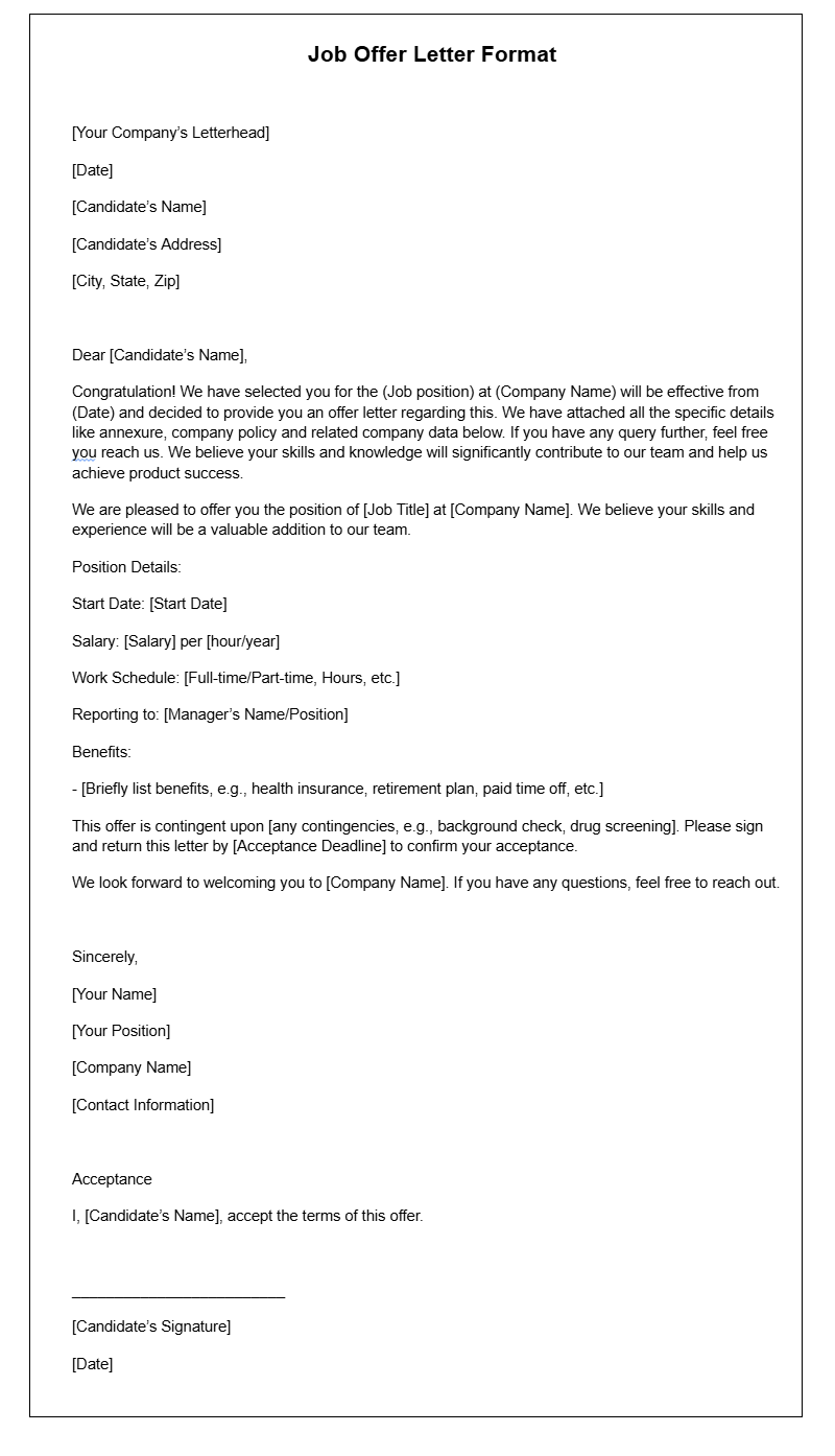 Job Offer Letter Format In Word PDF FREE Templates Job Offer Letter Format In Word PDF FREE Templates