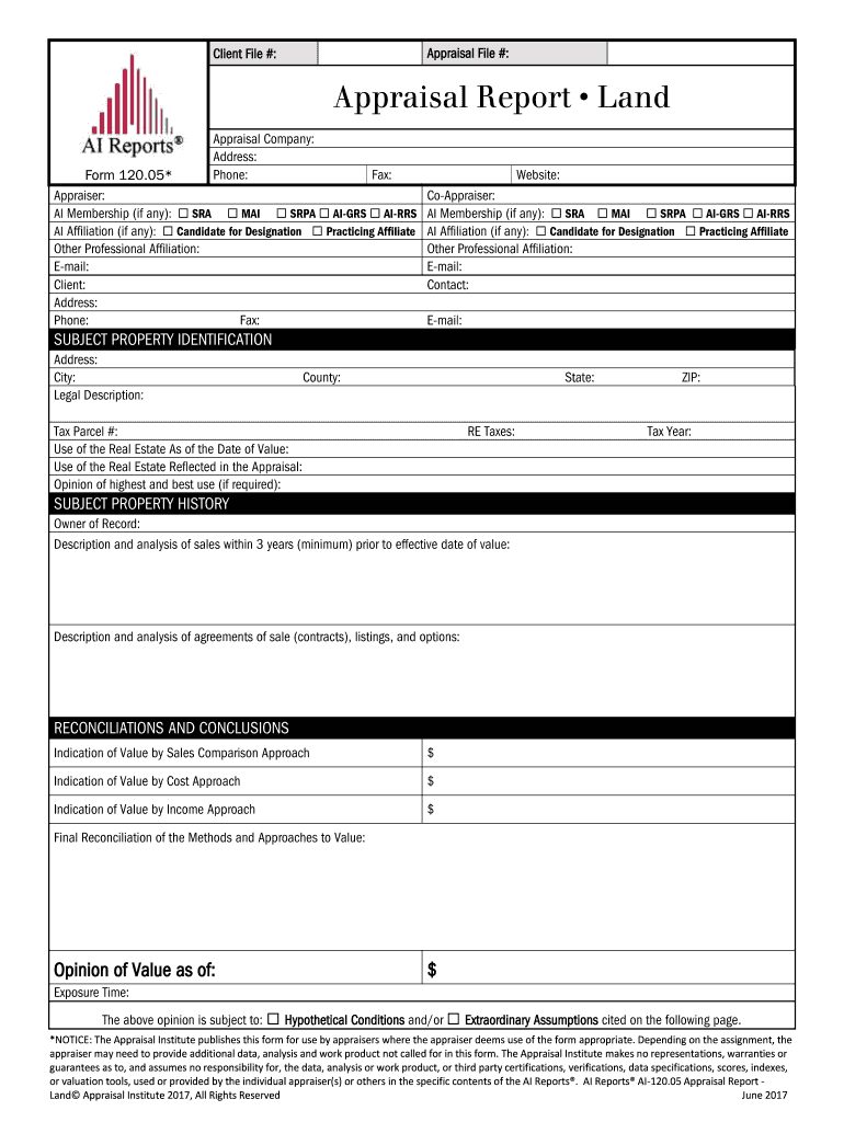 Land Appraisal Fill Out Sign Online DocHub