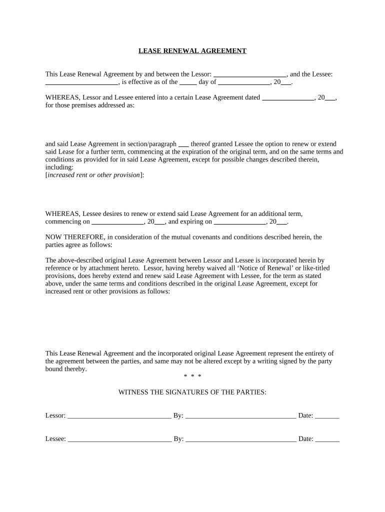Lease Renewal Agreement Pre built Template AirSlate SignNow