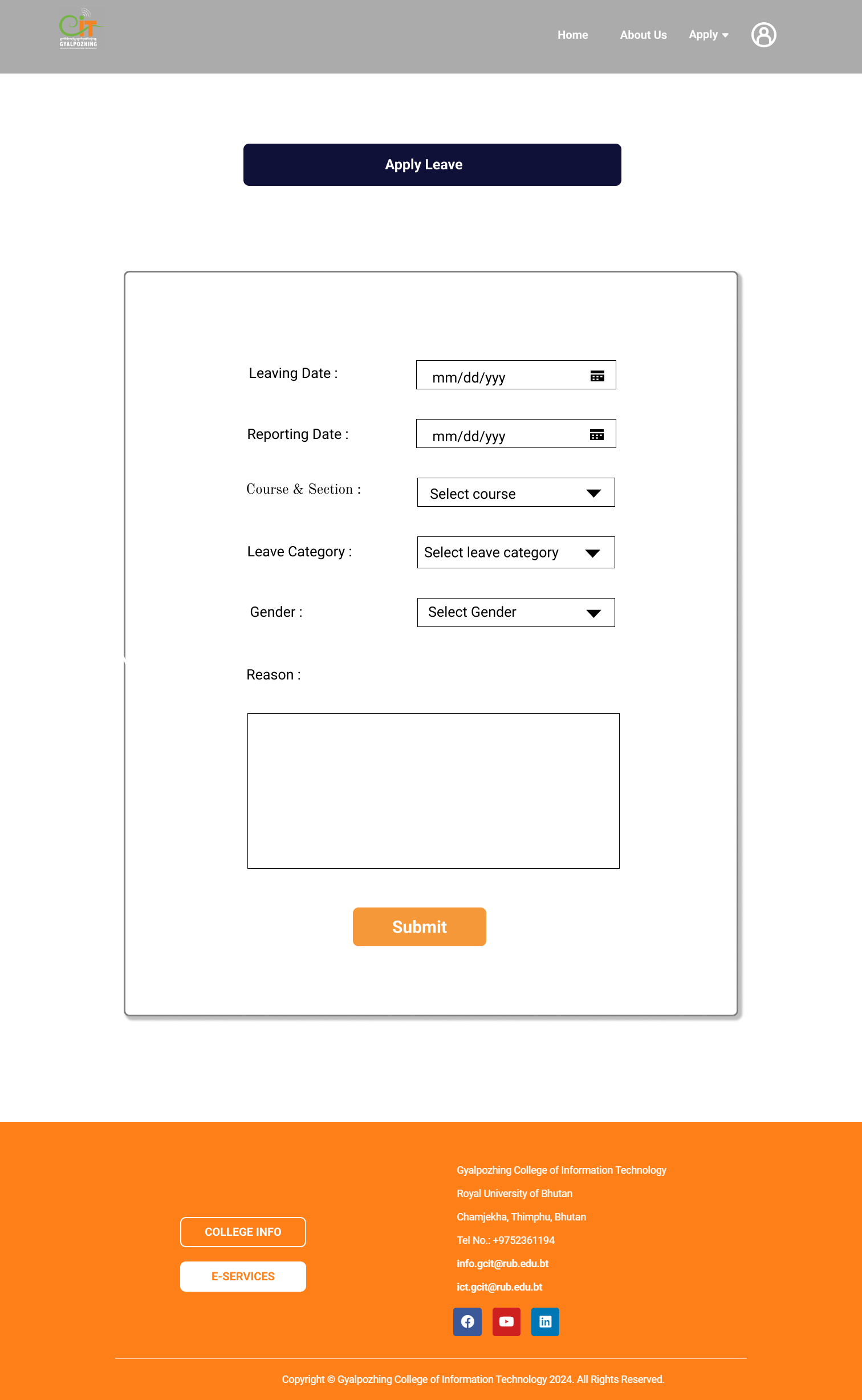 Leave Application System Figma