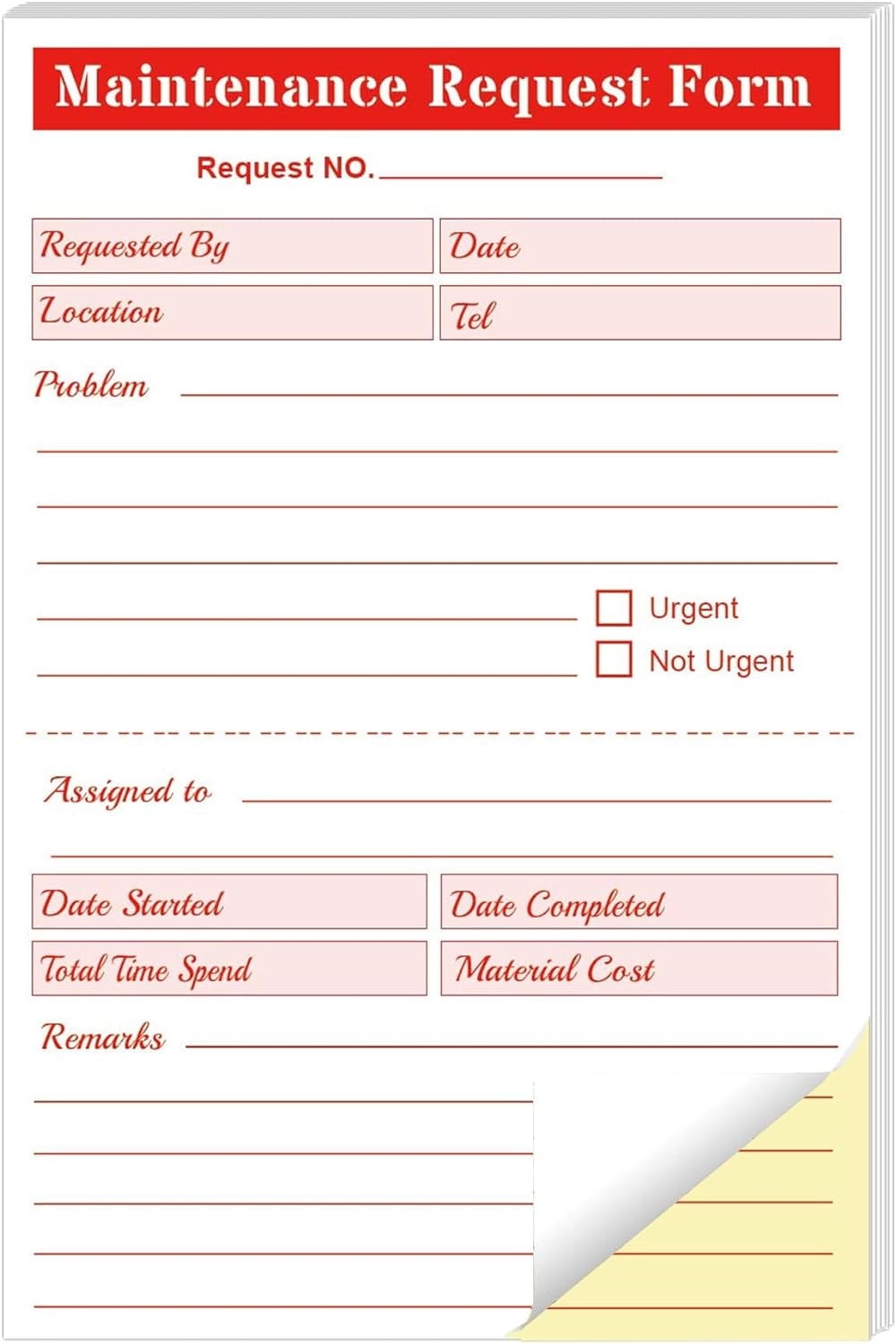 Maintenance Request Book Forms 5 5x8 5 Inch 2 Part Carbonless Maintenance Repair Request Forms 50 Sets Walmart Maintenance Request Book Forms 5 5x8 5 Inch 2 Part Carbonless Maintenance Repair Request Forms 50 Sets Walmart