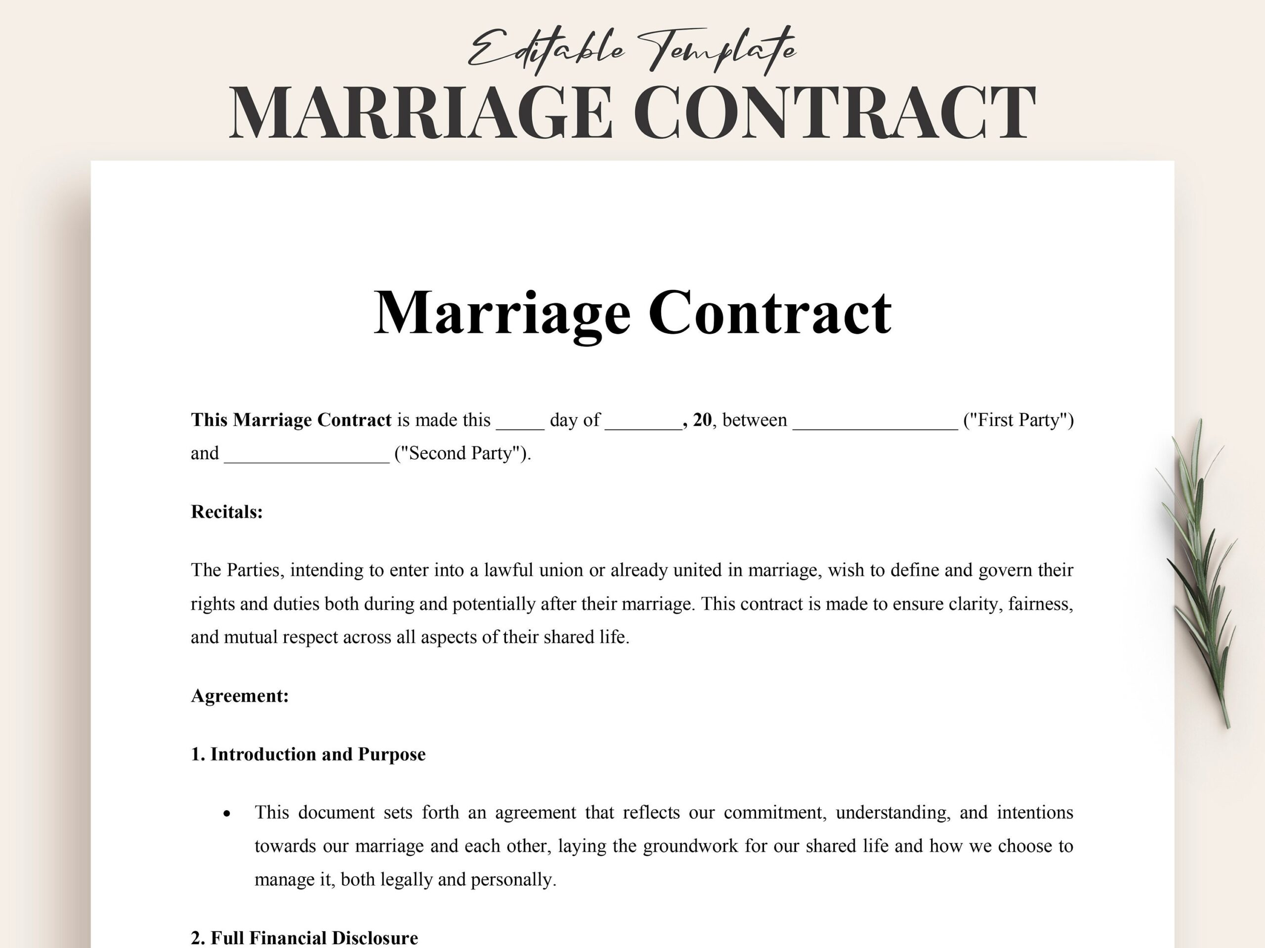 Marriage Contract Template Word Customizable Editable Relationship Agreement For Couples Instant Download PDF Document Etsy Marriage Contract Template Word Customizable Editable Relationship Agreement For Couples Instant Download PDF Document Etsy