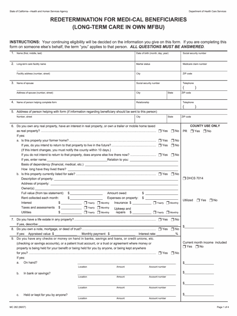 Medi Cal Renewal Form Fill Out Sign Online DocHub