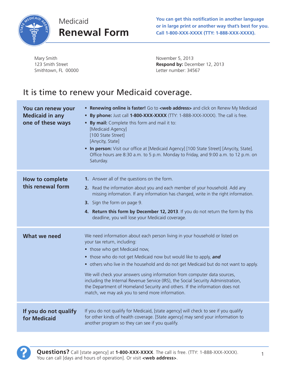 Medicaid Renewal Form Fill Out Sign Online And Download PDF Templateroller