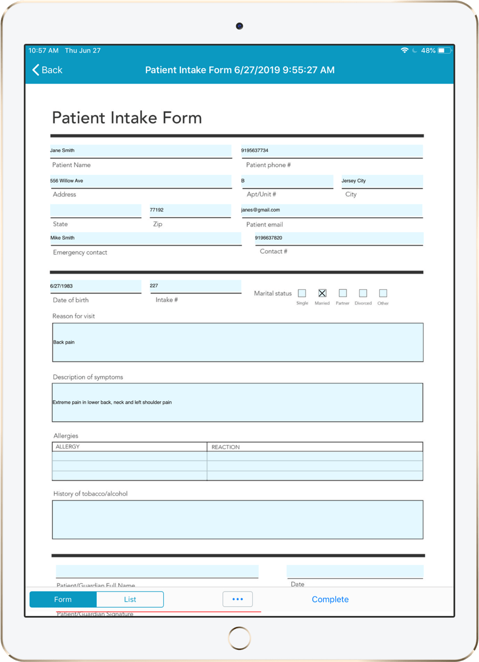 Medical History Form Template GoFormz