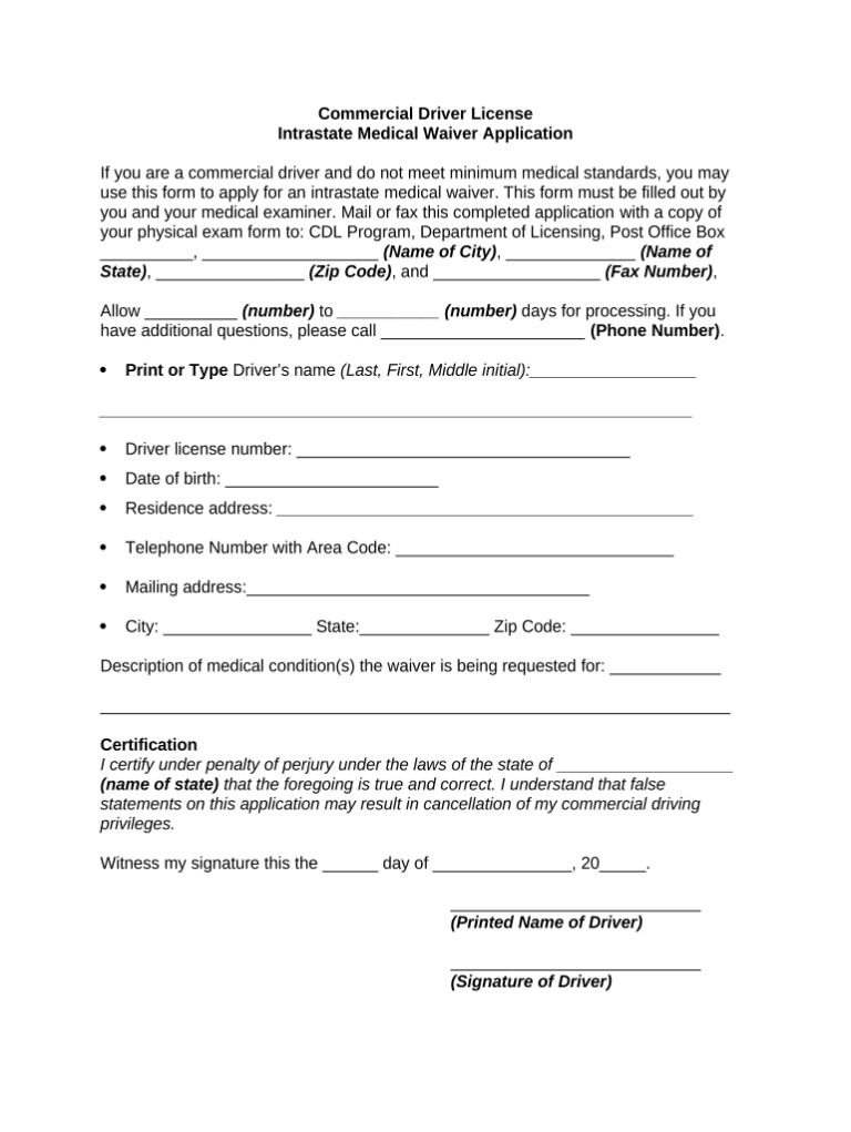 Medical Waiver Fill Out Sign Online DocHub