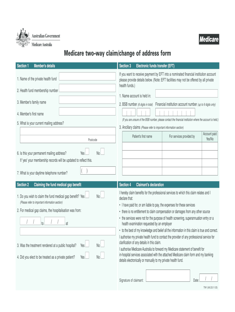Medicare Two Way Claim Form Online Fill Online Printable Fillable Blank PdfFiller Medicare Two Way Claim Form Online Fill Online Printable Fillable Blank PdfFiller