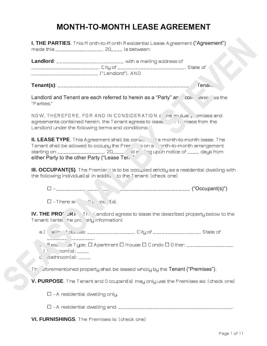 month to month lease agreement month to month lease agreement