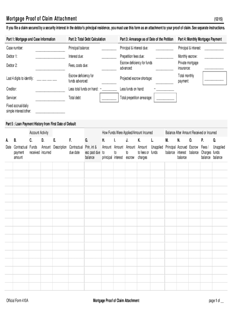 Mortgage Proof Of Claim Attachment Official Form 410 A Fill Out Sign Online DocHub Mortgage Proof Of Claim Attachment Official Form 410 A Fill Out Sign Online DocHub