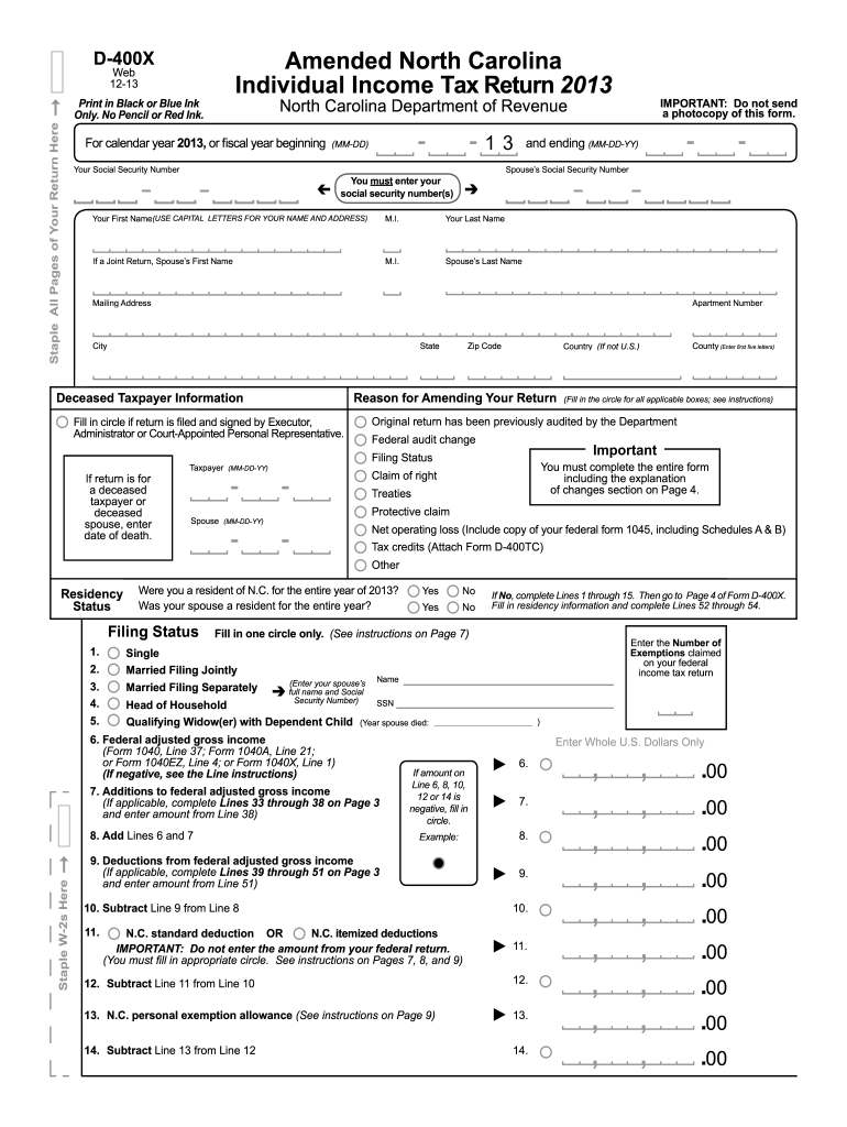 Nc 40 Tax Form
