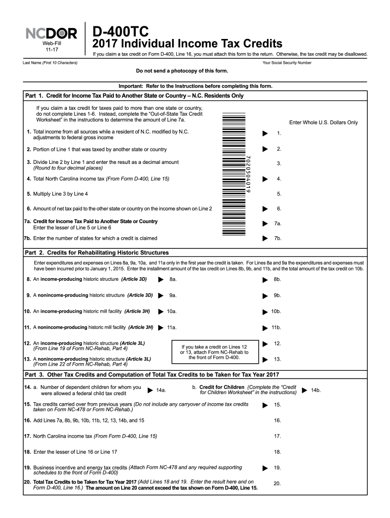 Nc State Tax Form Fill Out Sign Online DocHub