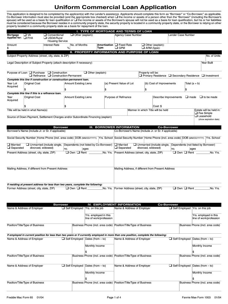 printable loan application form