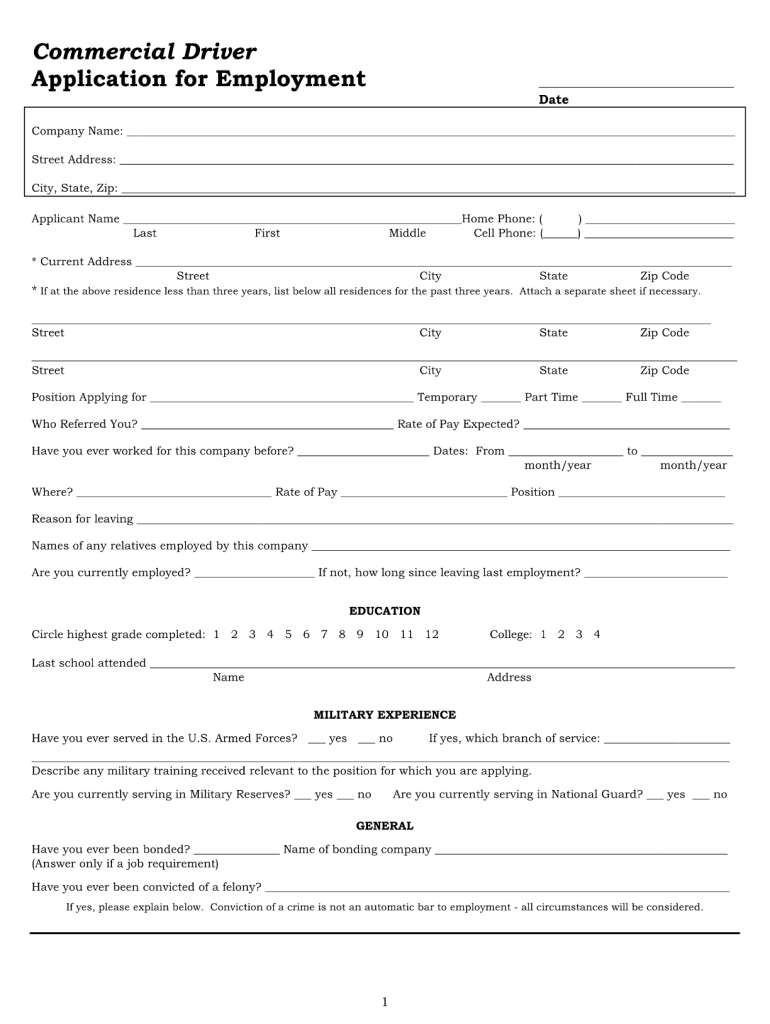 New Driver Application Form Fill Online Printable Fillable Blank PdfFiller