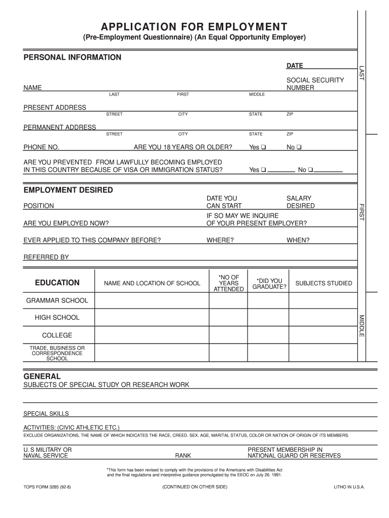 New Hire Application Form Fill Online Printable Fillable Blank PdfFiller New Hire Application Form Fill Online Printable Fillable Blank PdfFiller