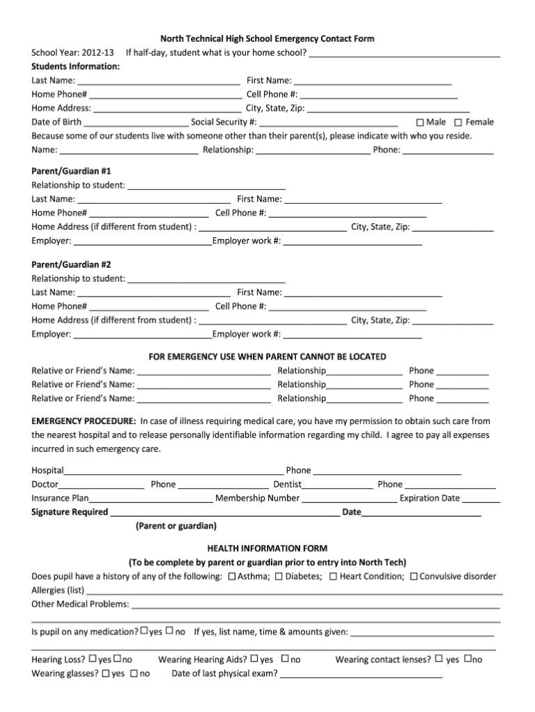 Nyc Doe Emergency Contact Card Fill Out Sign Online DocHub