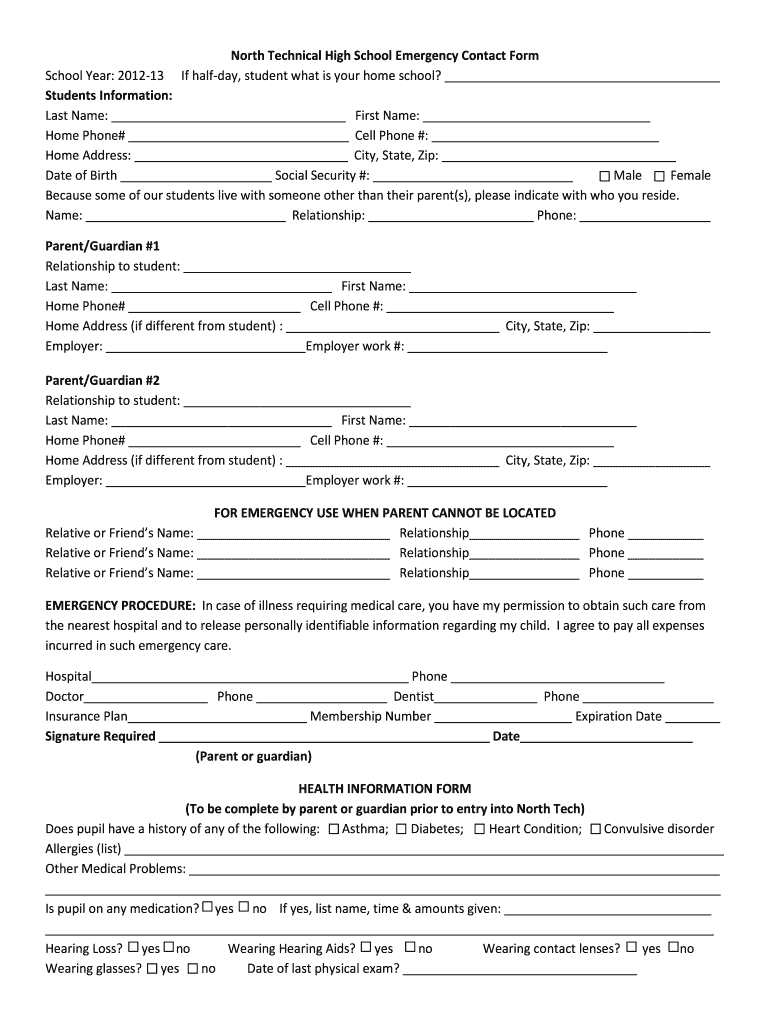 Nyc Doe Emergency Contact Card Fill Out Sign Online DocHub
