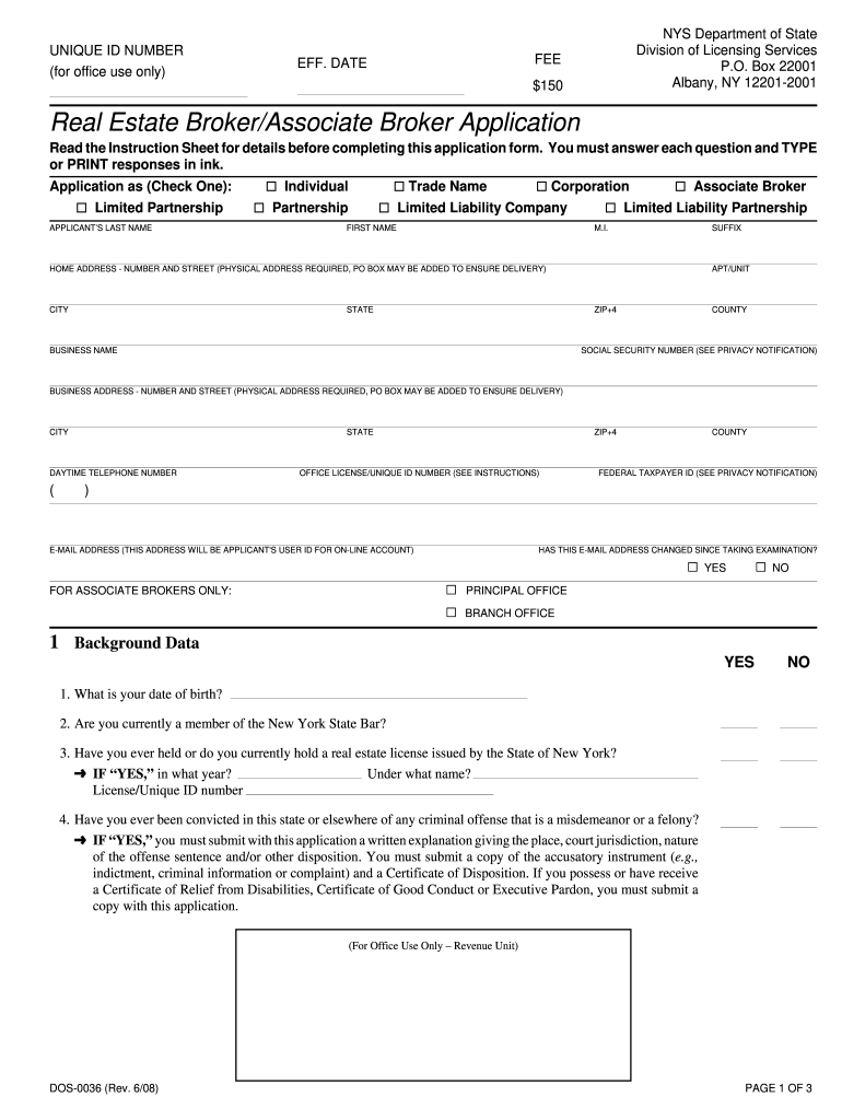 Nys Real Estate Broker Application Fill Out Sign Online DocHub Nys Real Estate Broker Application Fill Out Sign Online DocHub