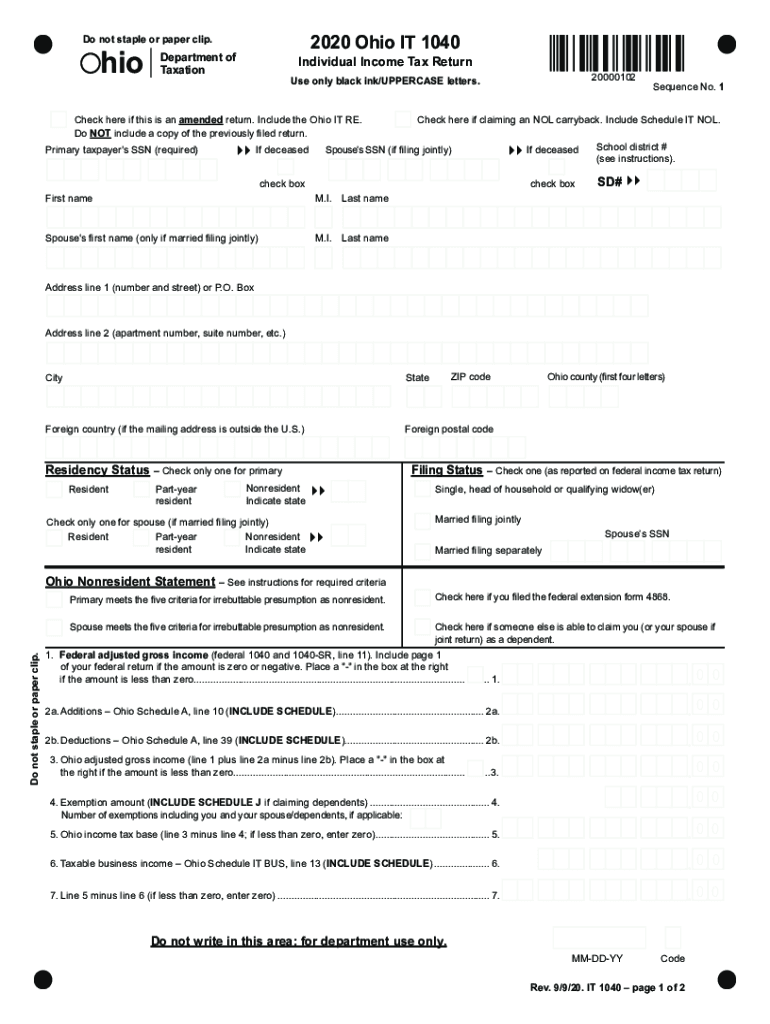 Ohio Tax Forms Fill Out Sign Online DocHub