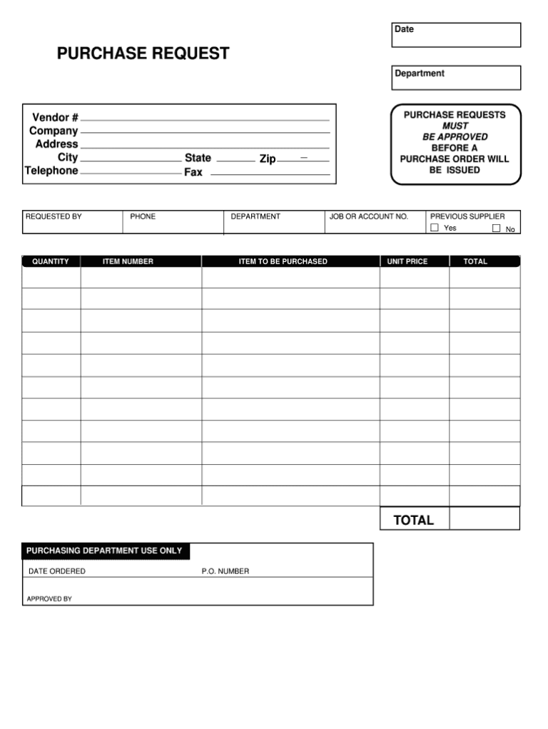 Online Purchase Request Form Fillable Fill Online Printable Fillable Blank PdfFiller