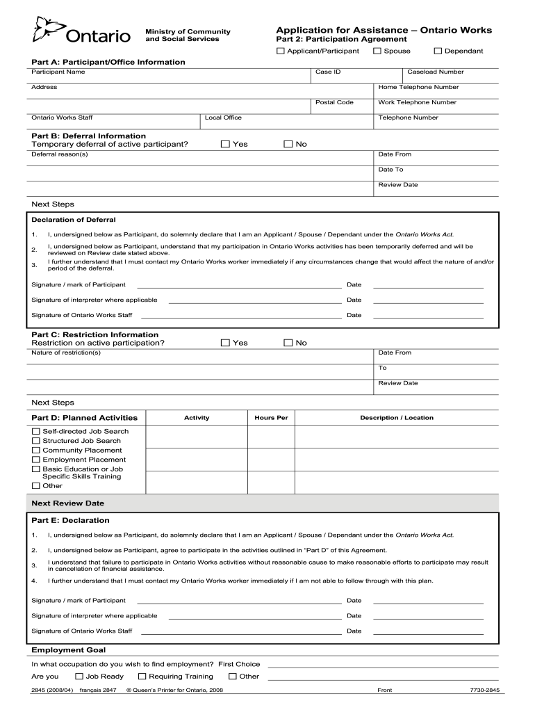printable odsp application form