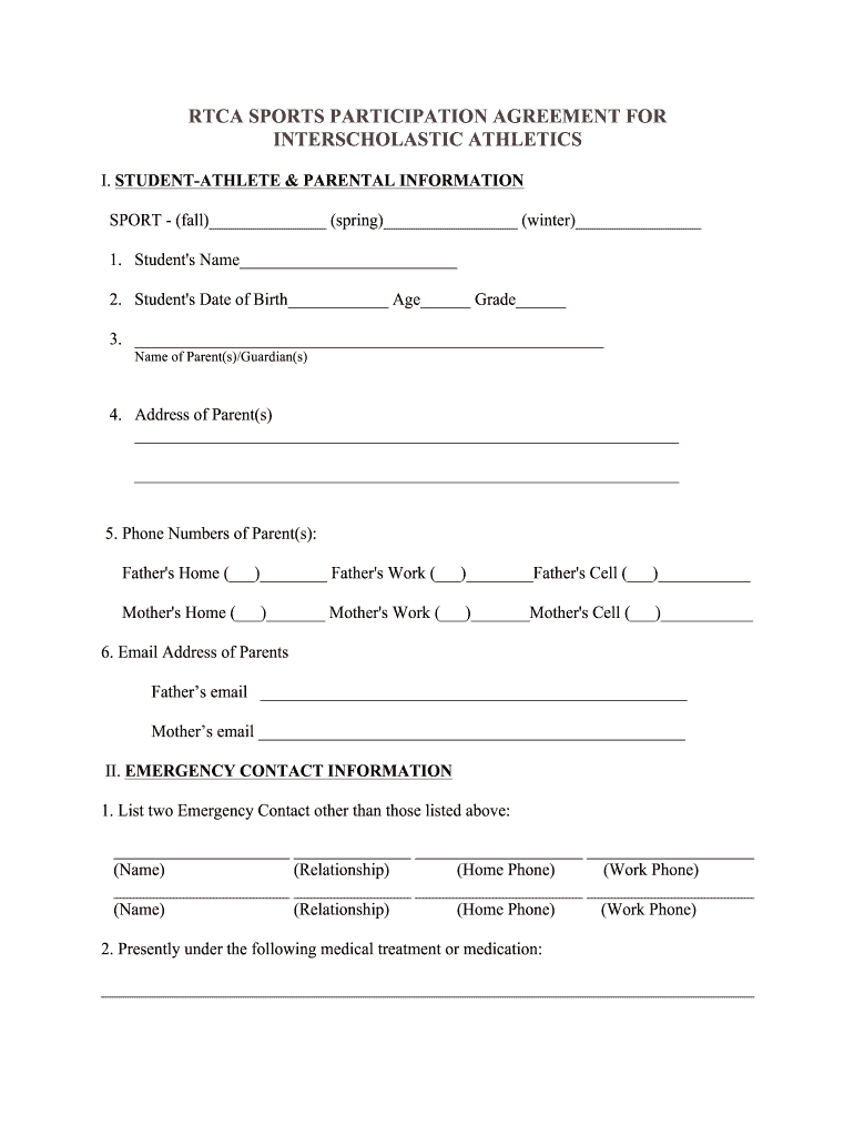 Participation Form Template Fill Out Sign Online DocHub