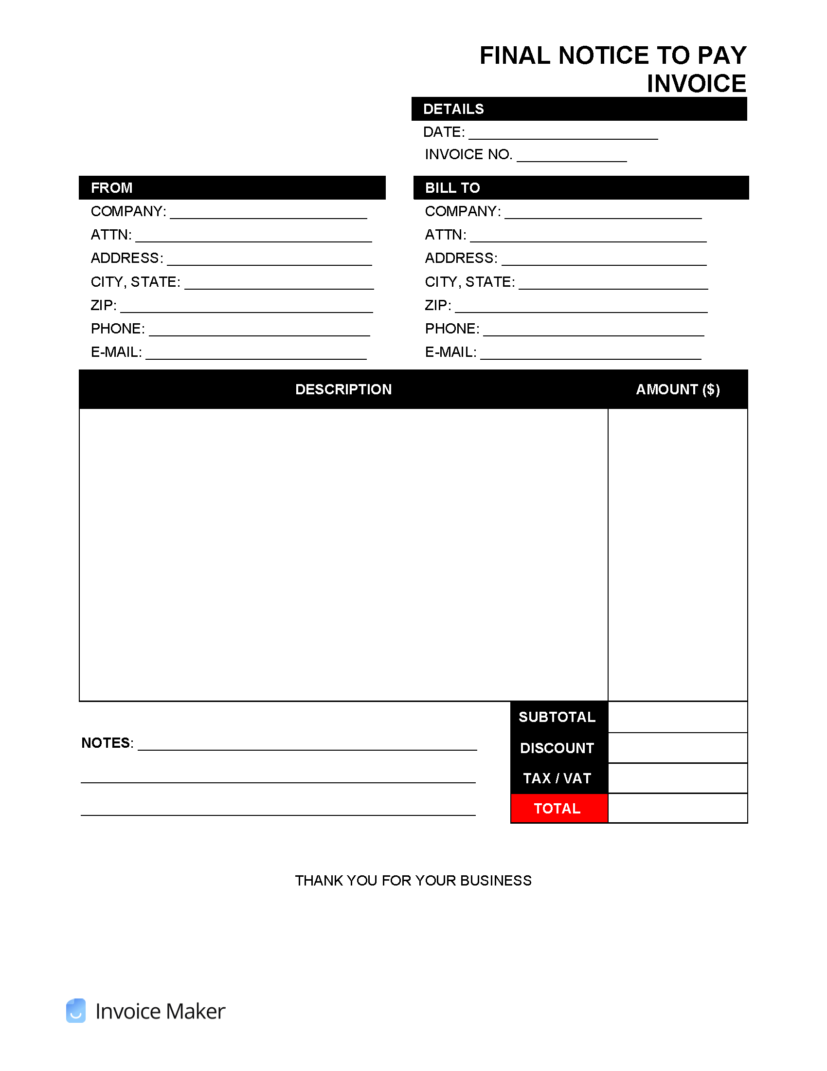Payment Due Invoice Templates Invoice Maker Payment Due Invoice Templates Invoice Maker