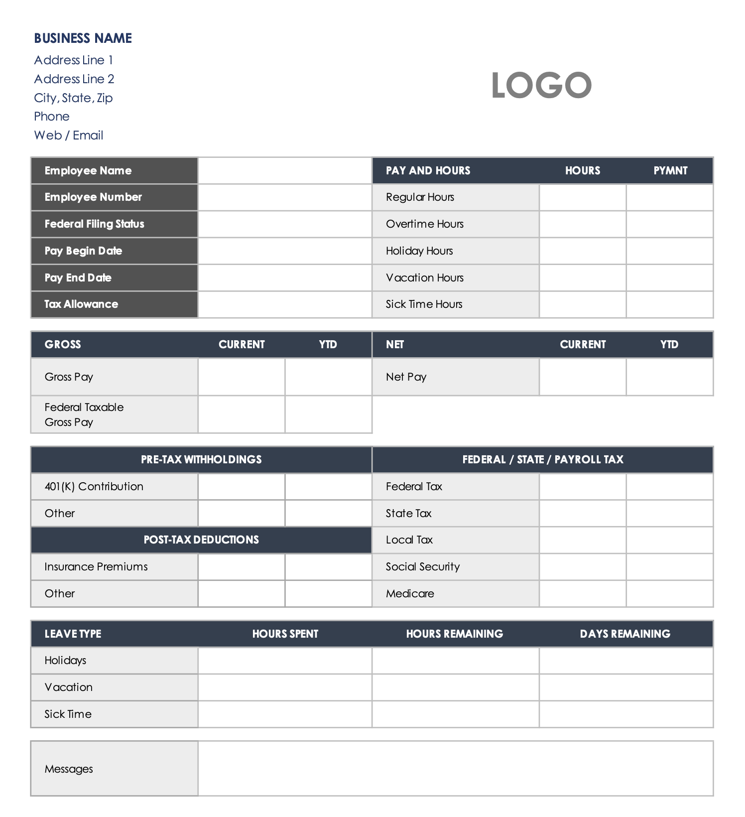 Payroll Register Template Excel Templates Payroll Register Template Excel Templates