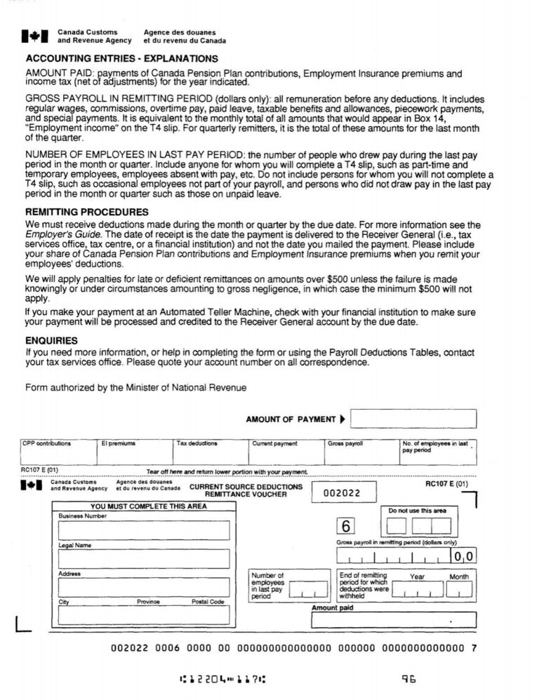 Payroll Remittance Form V001 MAK Financial And Tax Consultants