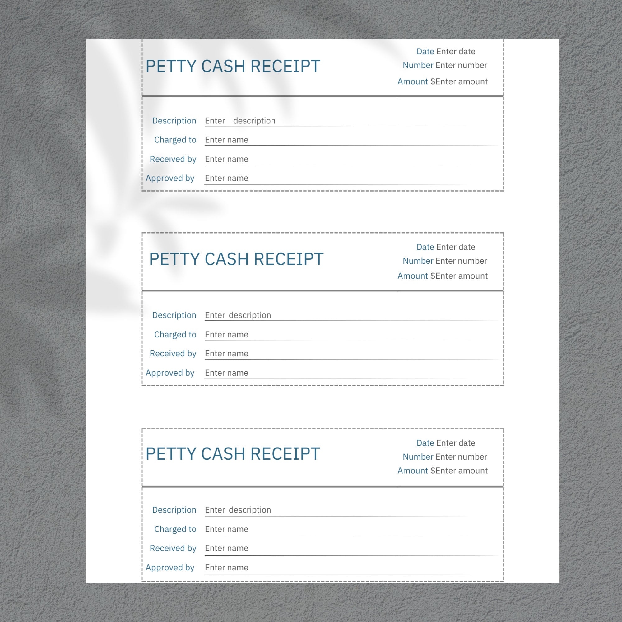 Petty Cash Receipt Expense Tracking Petty Cash Reporting Budget Tracker Spending Tracker Petty Cash Printable Financial Tracking Etsy