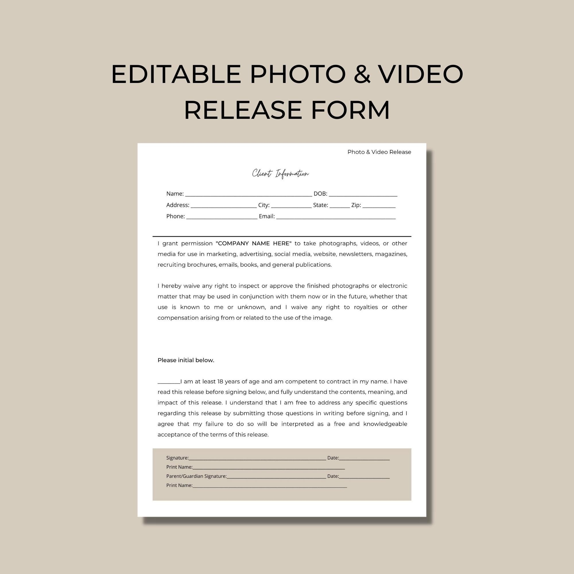video release form
