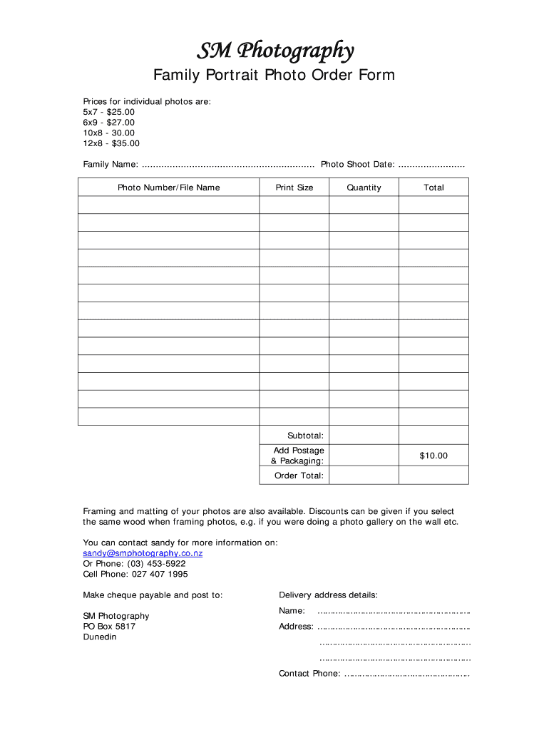 Photo Order Form Template Free Fill Out Sign Online DocHub Photo Order Form Template Free Fill Out Sign Online DocHub